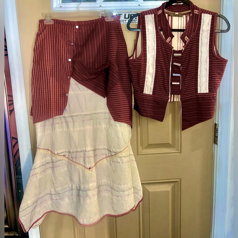 2pc Matching Set steampunk boho Prairie outfit costume